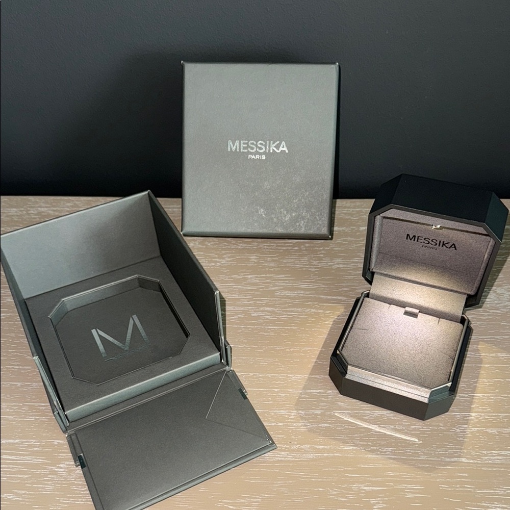 Messika Gray and Black Jewelry Boxes
